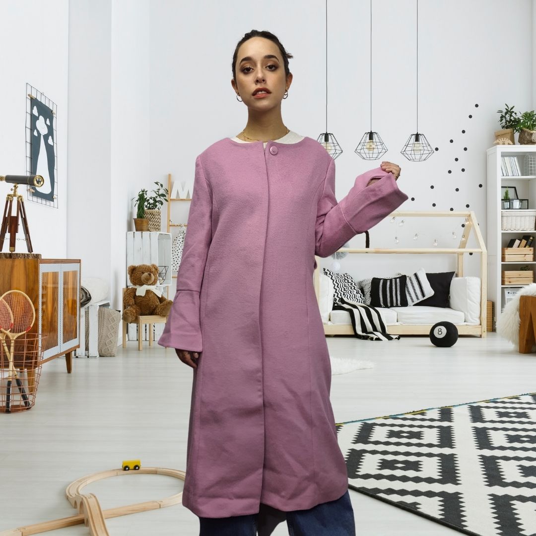 Blazer Vero Moda Rosado Style BARBARA L/S WOOL COAT(VMC-UW)