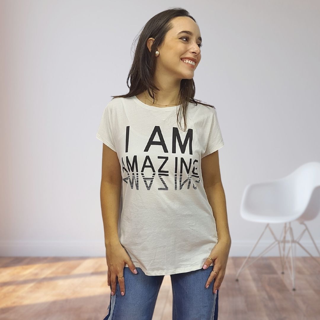 Blusa  Vero Moda Crema  Style AMAIZING S/S TOP(NE-CT-1)