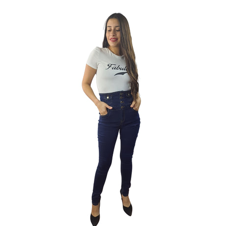 Jeans Vero Moda Azul Oscuro Style BOHEMIA HW X-SLIM JEANS(EL)