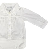 Body Babycottons Blusa Pto Plano ML Pima Blanco