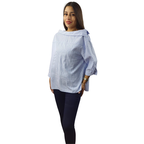 Blusa Vero Moda Azul Claro Style JANE STRIPE 3/4 TOP(NC)