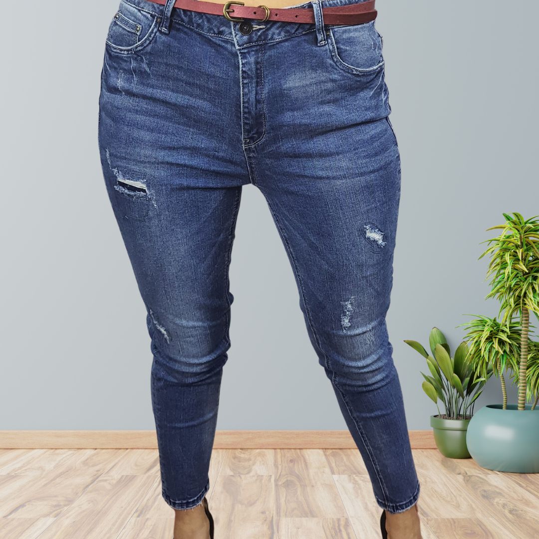 Jeans Vero Moda Azul Style PLANT 9/10 MW X-SLIM JEANS(RN)