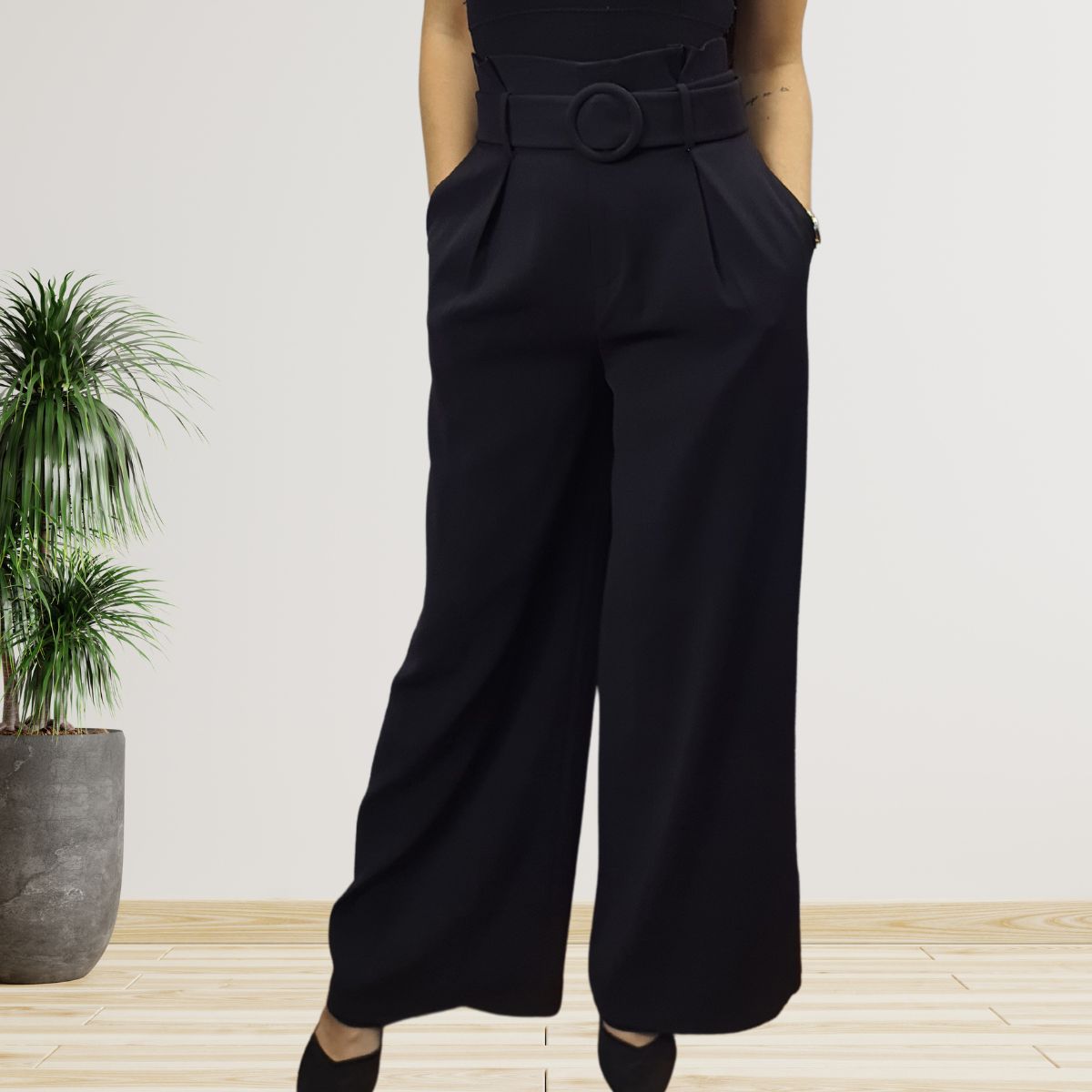 Pantalon Vero Moda Negro Style POET WIDE PANTS(VMC-NR)