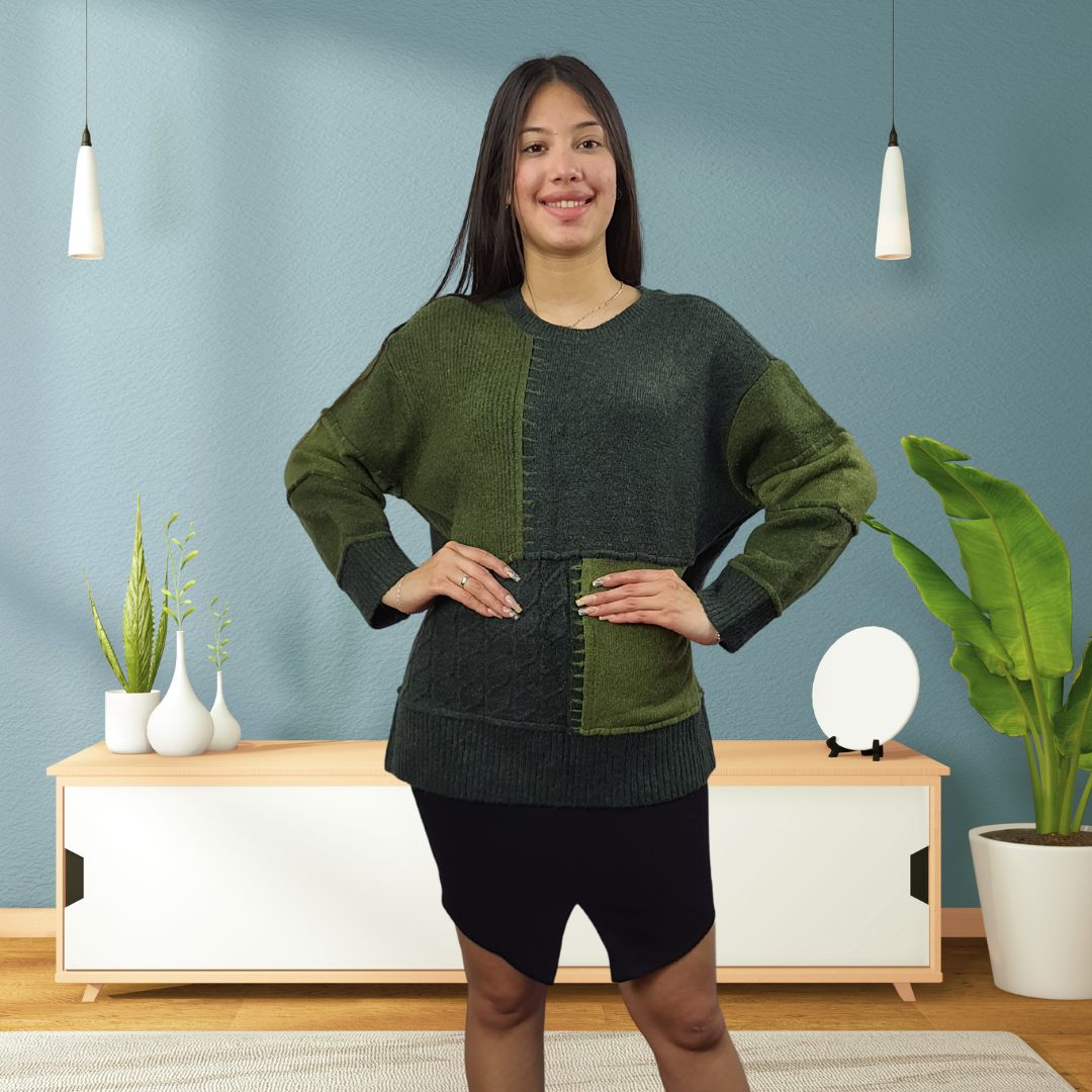 Sweater Vero Moda Verde Style PATE L/S KNIT(PF)