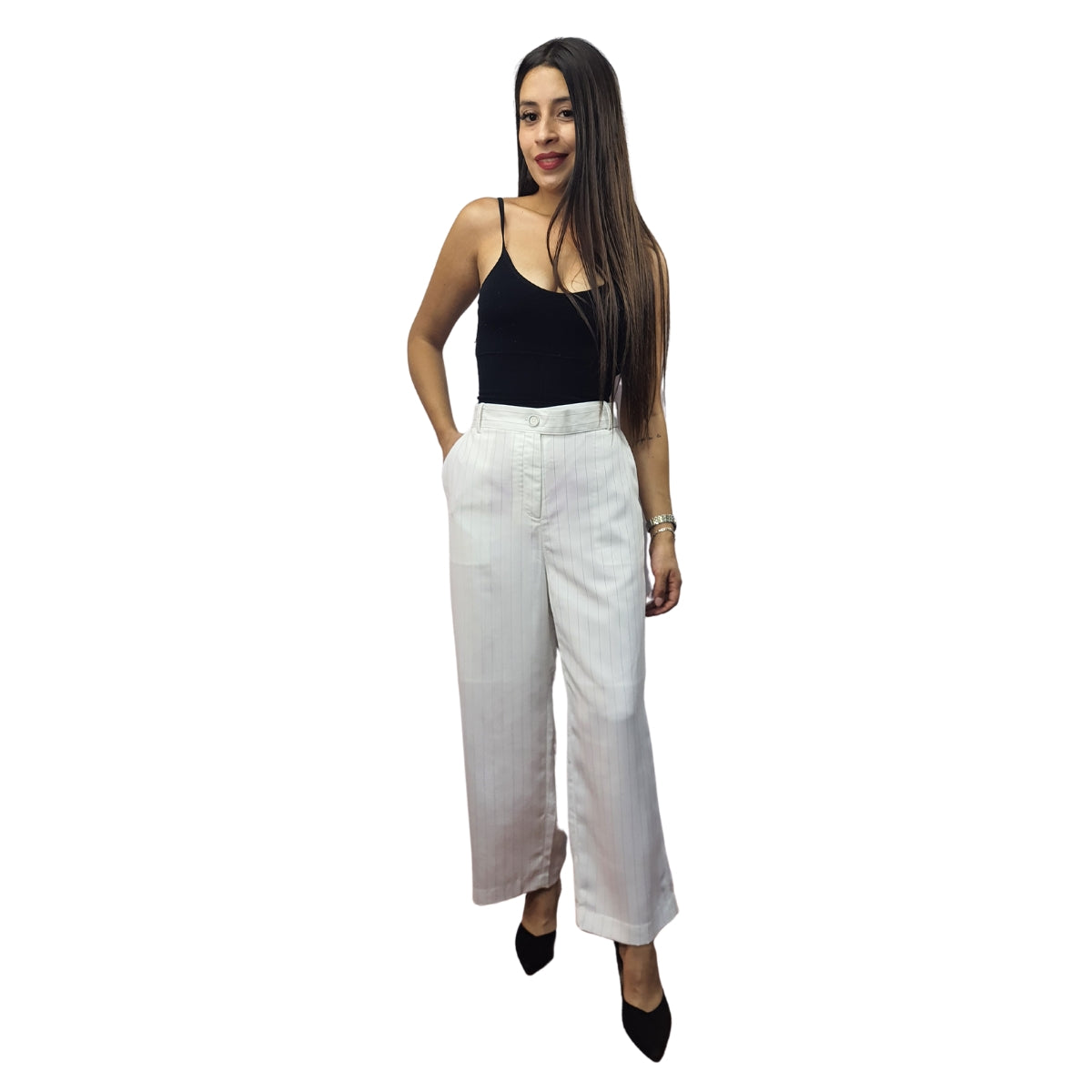 Pantalon Vero Moda Blanco Style VICKY 9/10 LOOSE PANTS(SL)