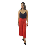 Pantalon Vero Moda Rojo Style BOWL THIN 7/8 STRAIGHT PANTS(LL)