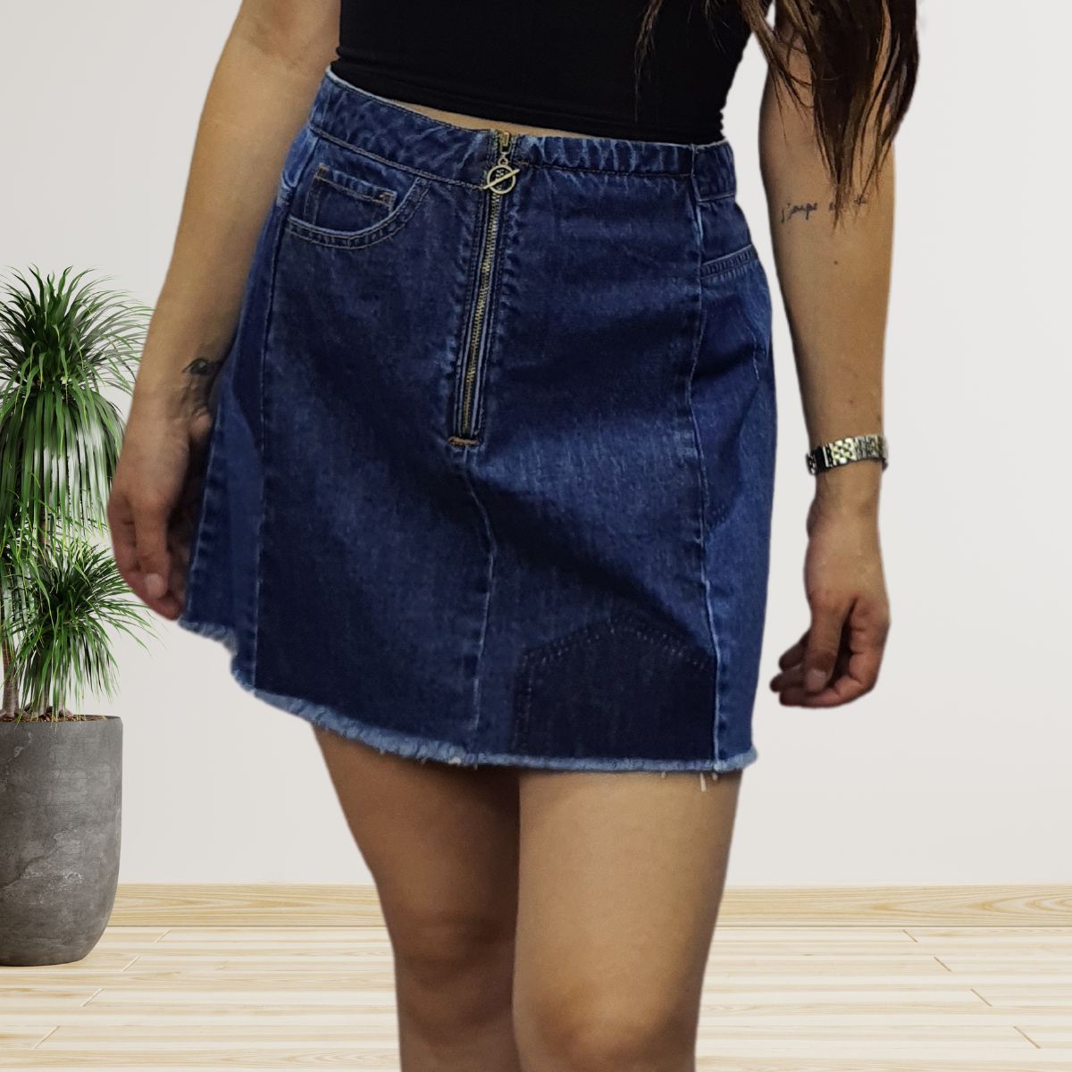 Falda Vero Moda Azul Oscuro Style NAPOLEON HW DENIM SKIRT(NC)