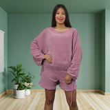 Pijama Vero Moda Rosado Style DANZI L/S KNIT SET (HOMEWEAR)-OR