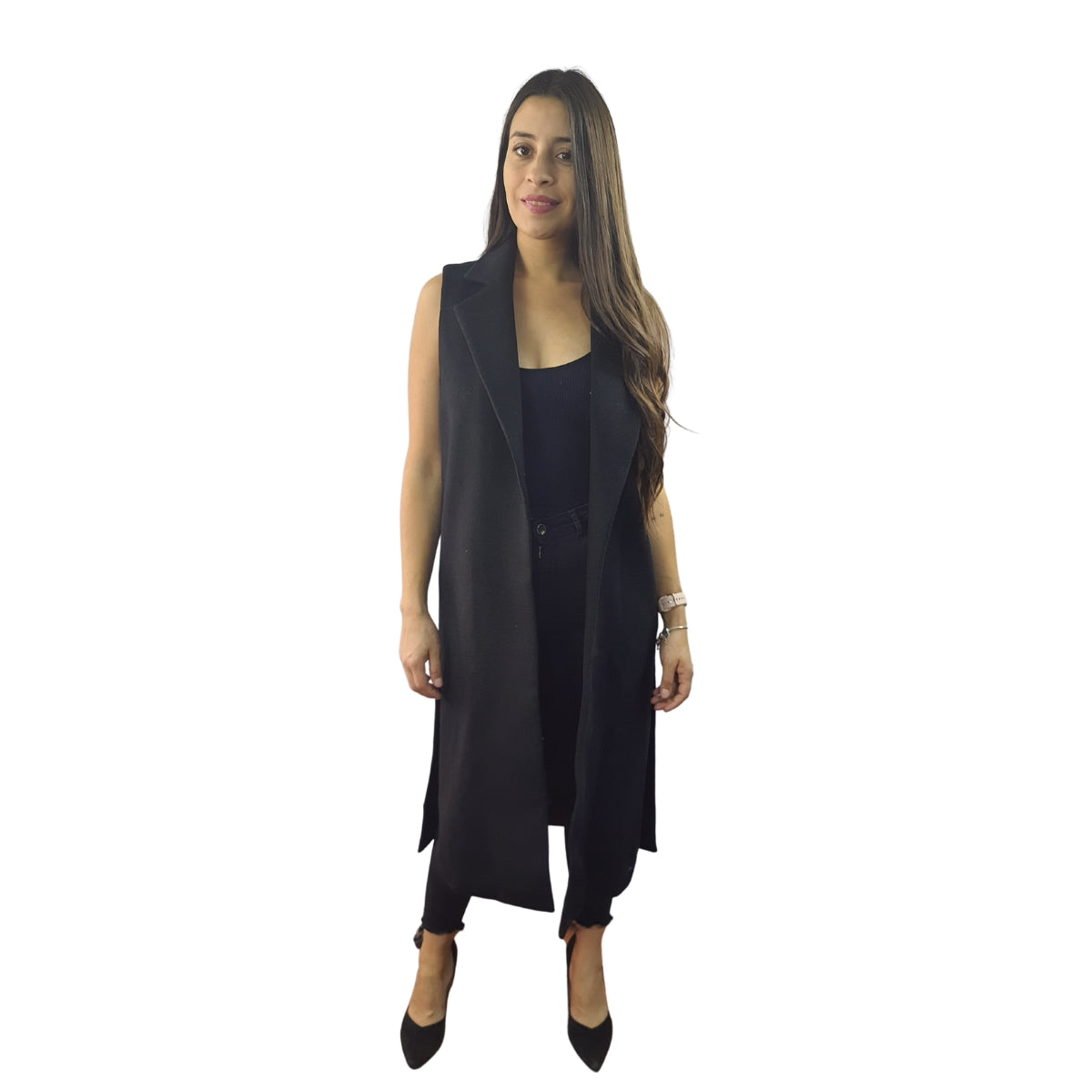 Tapado Vero Moda Negro Style ALINA WOOL WAIST COAT(NL)