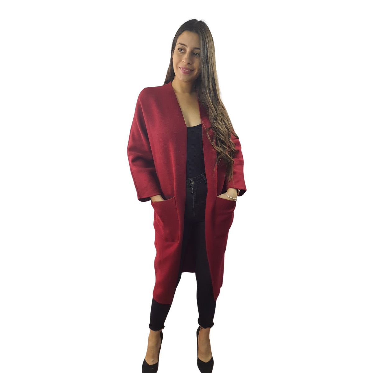 Tapado Vero Moda Burdeo Style MIMAMO 9/10 KNIT CARDIGAN(VMC-NL)