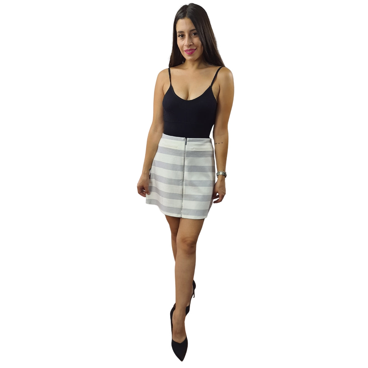 Falda Vero Moda Gris Claro Style GILI JERSEY SKIRT(MM)