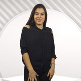 Blusa Vero Moda Negro Style WELSH 3/4 SHIRT(RN)