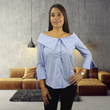 Blusa Vero Moda Azul Style DAGMAR LOVE 3/4 SHIRT(VMC-NC)