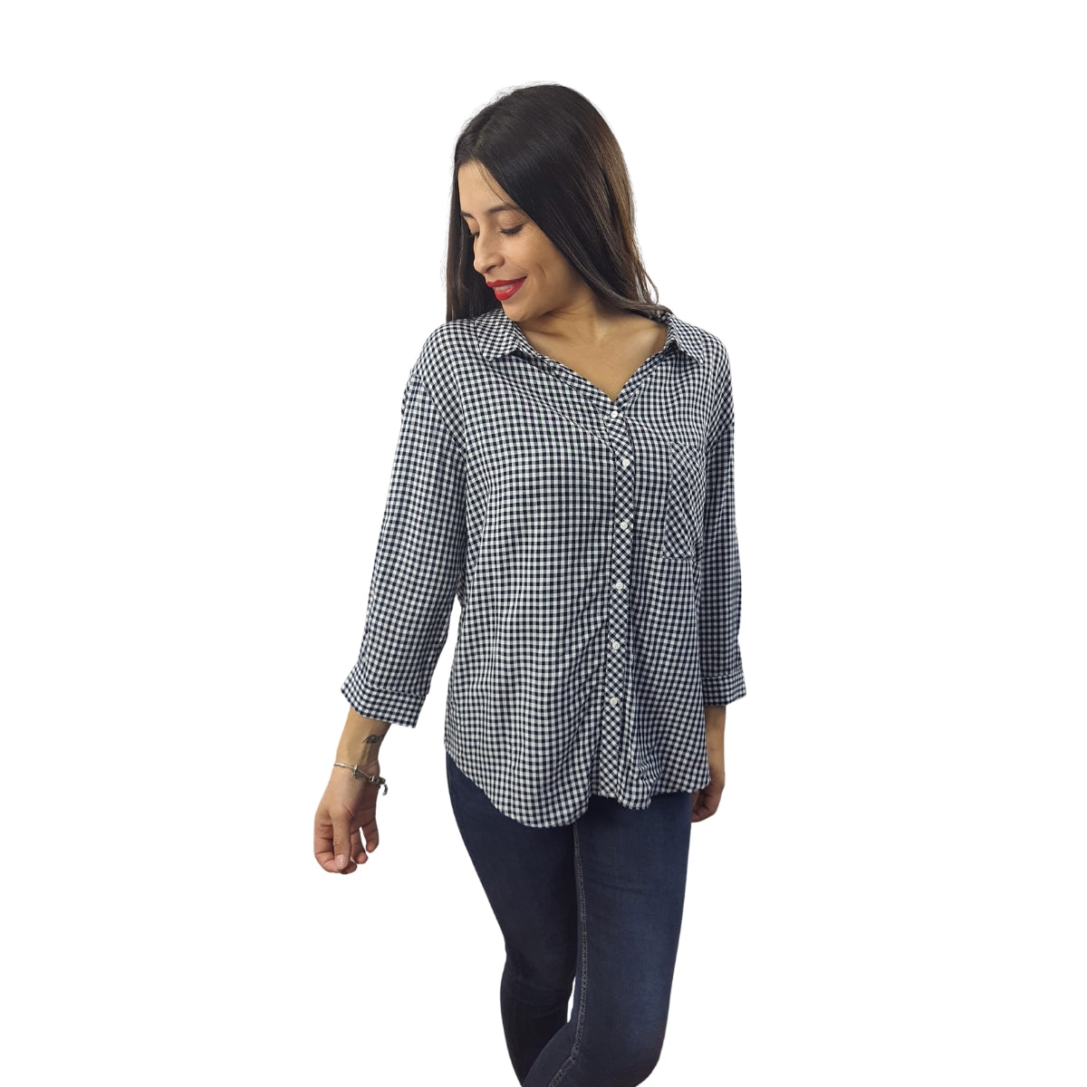 Blusa Vero Moda Negro Style SPAISH 3/4 SHIRT(NN)