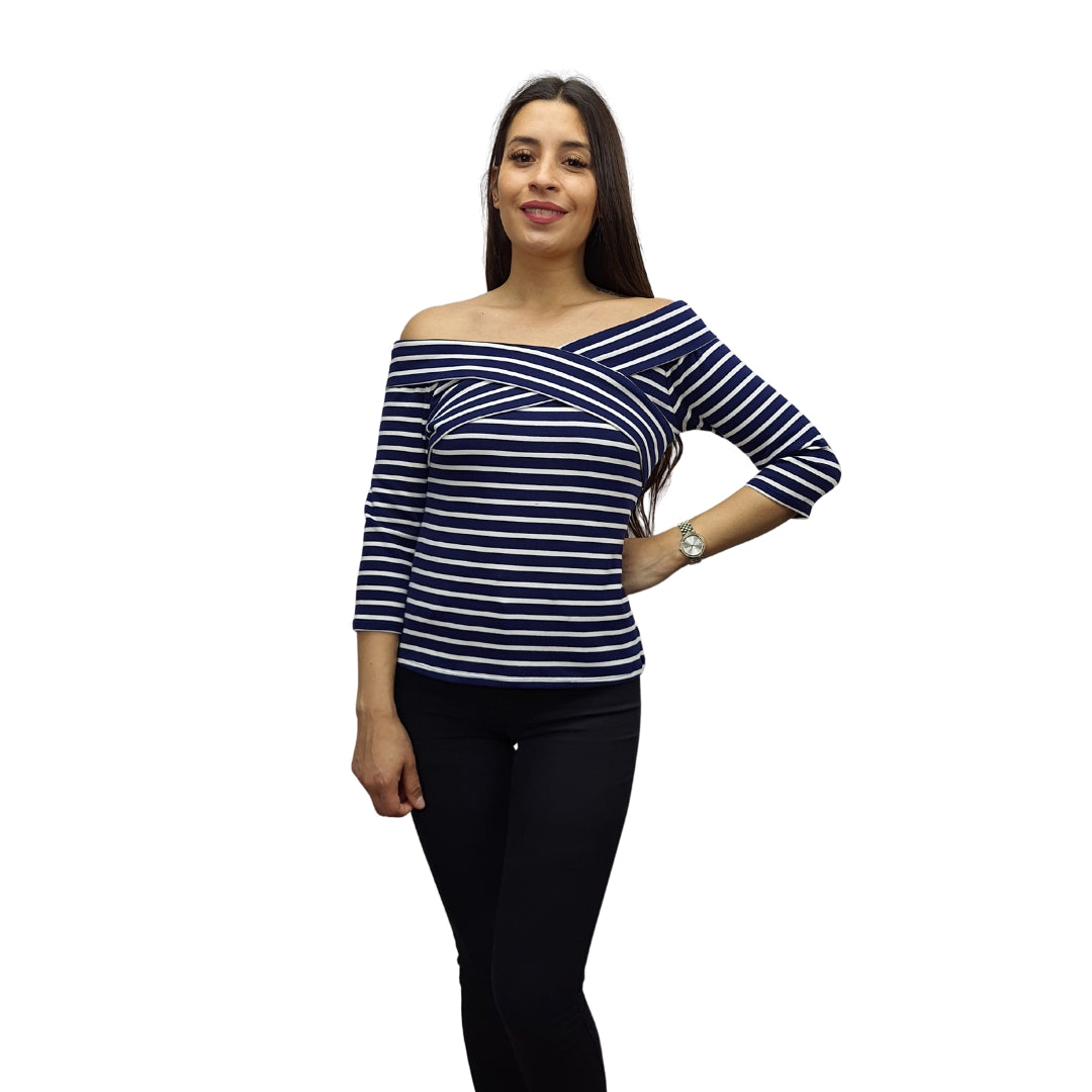 Blusa Vero Moda Azul Oscuro Style DONNA 3/4 TOP(MM)