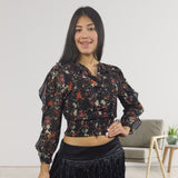 Blusa Vero Moda Negro Style ALEDO L/S WOVEN TOP(VMC-NN)