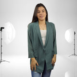Blazer Vero Moda Verde Style COMBOO 3/4 BLAZER(VMC-NE-EC-2)