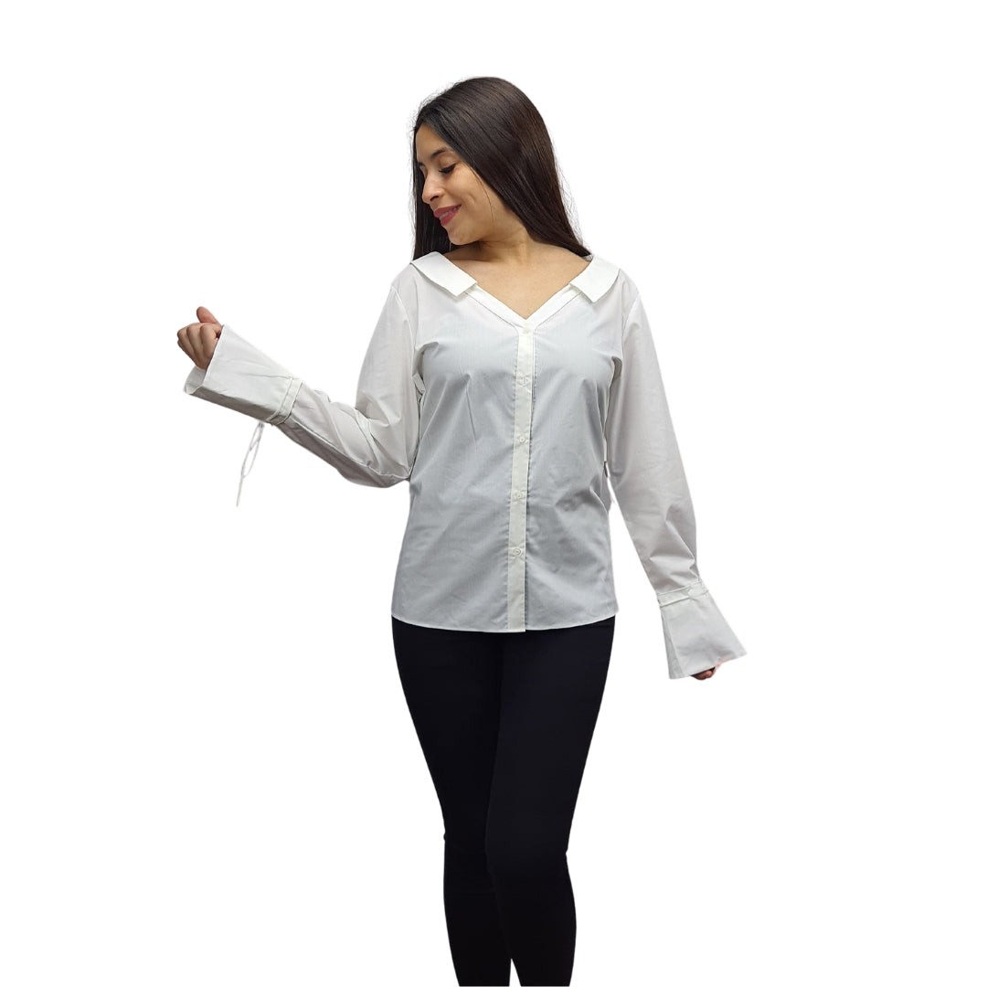 Blusa Vero Moda Blanco Style ALPINE L/S SHIRT(FL)