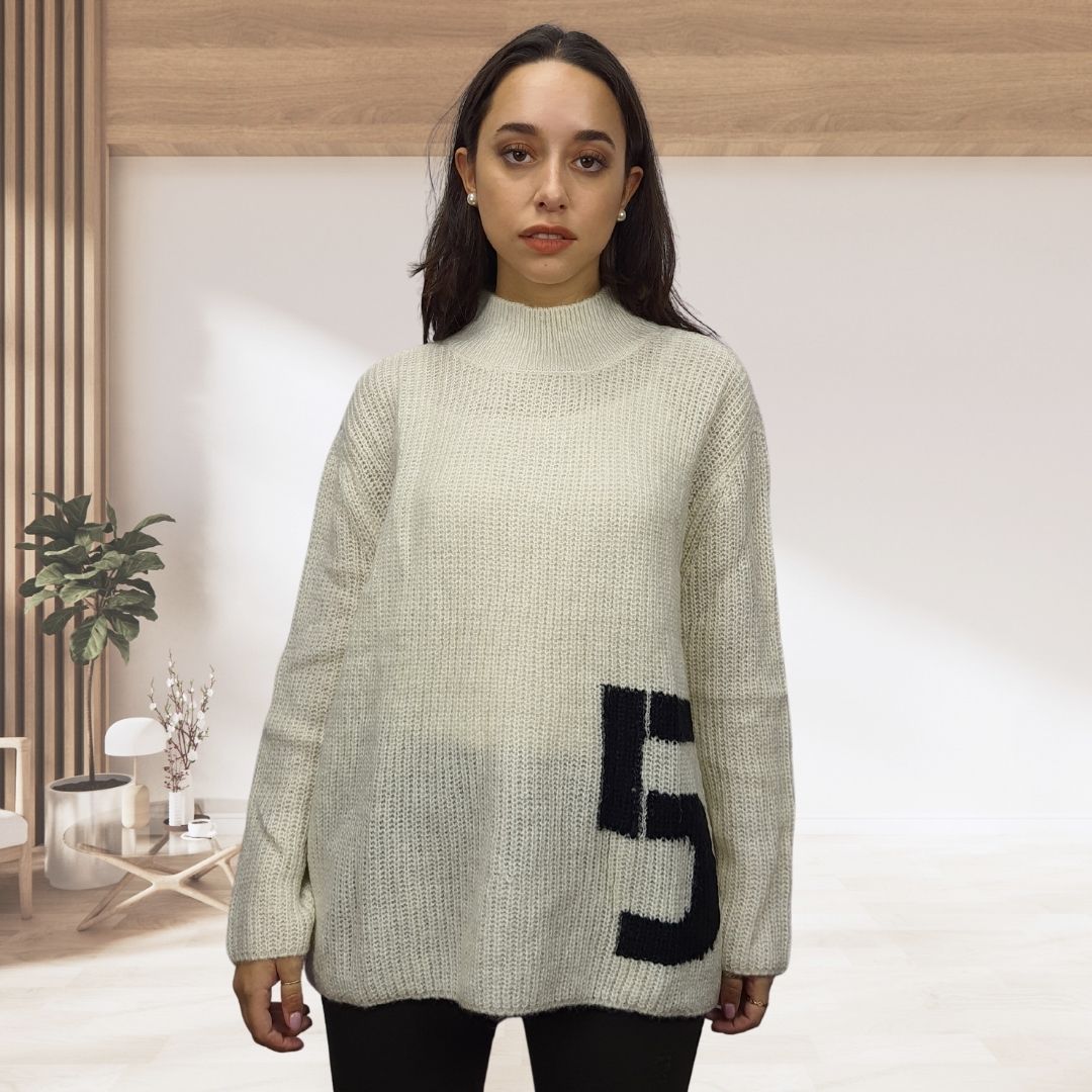 Sweater Vero Moda Blanco Style SIMA L/S KNIT(MW-CT-2)