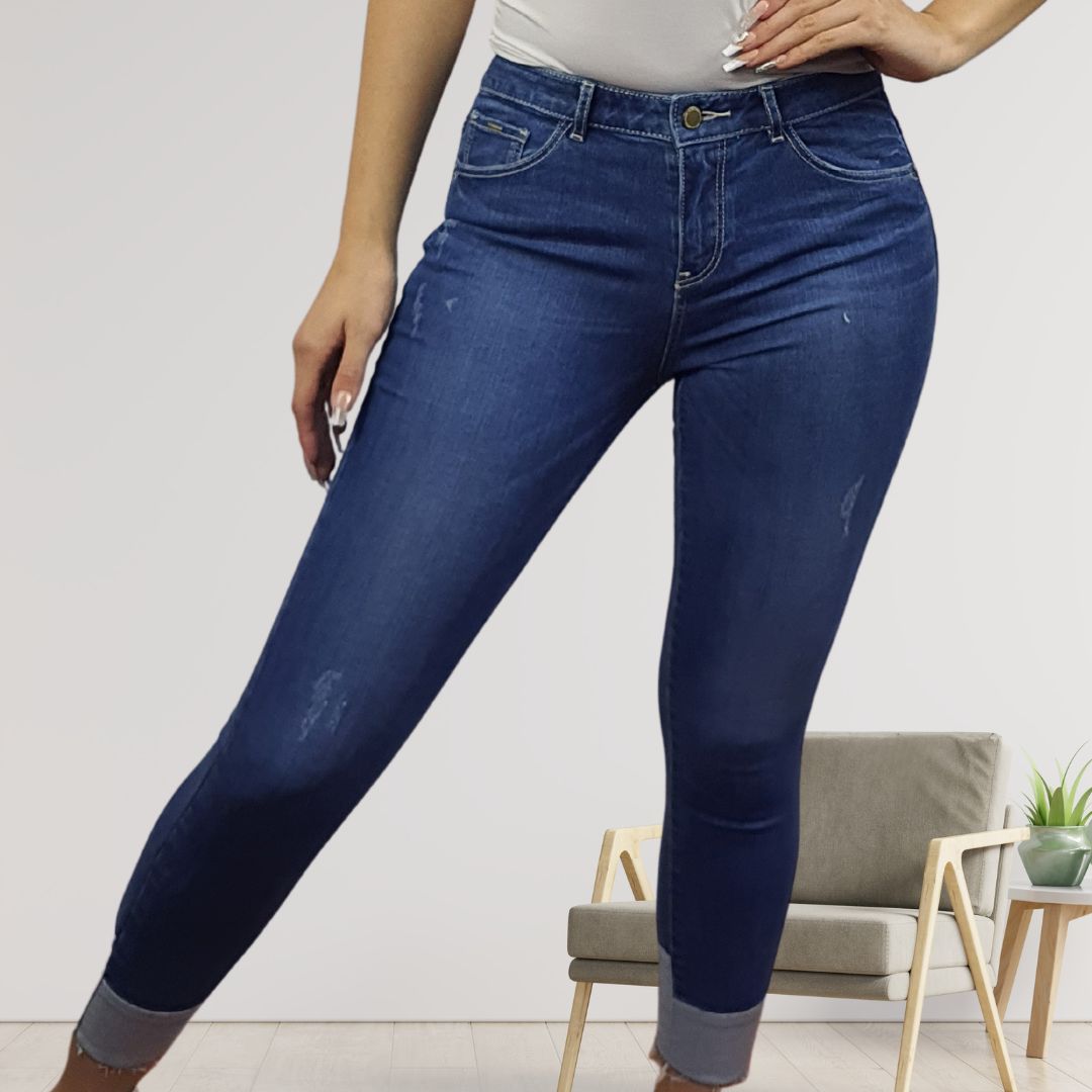 Jeans Vero Moda Azul Style CLEVER 9/10 MW X-SLIM JEANS(NR)