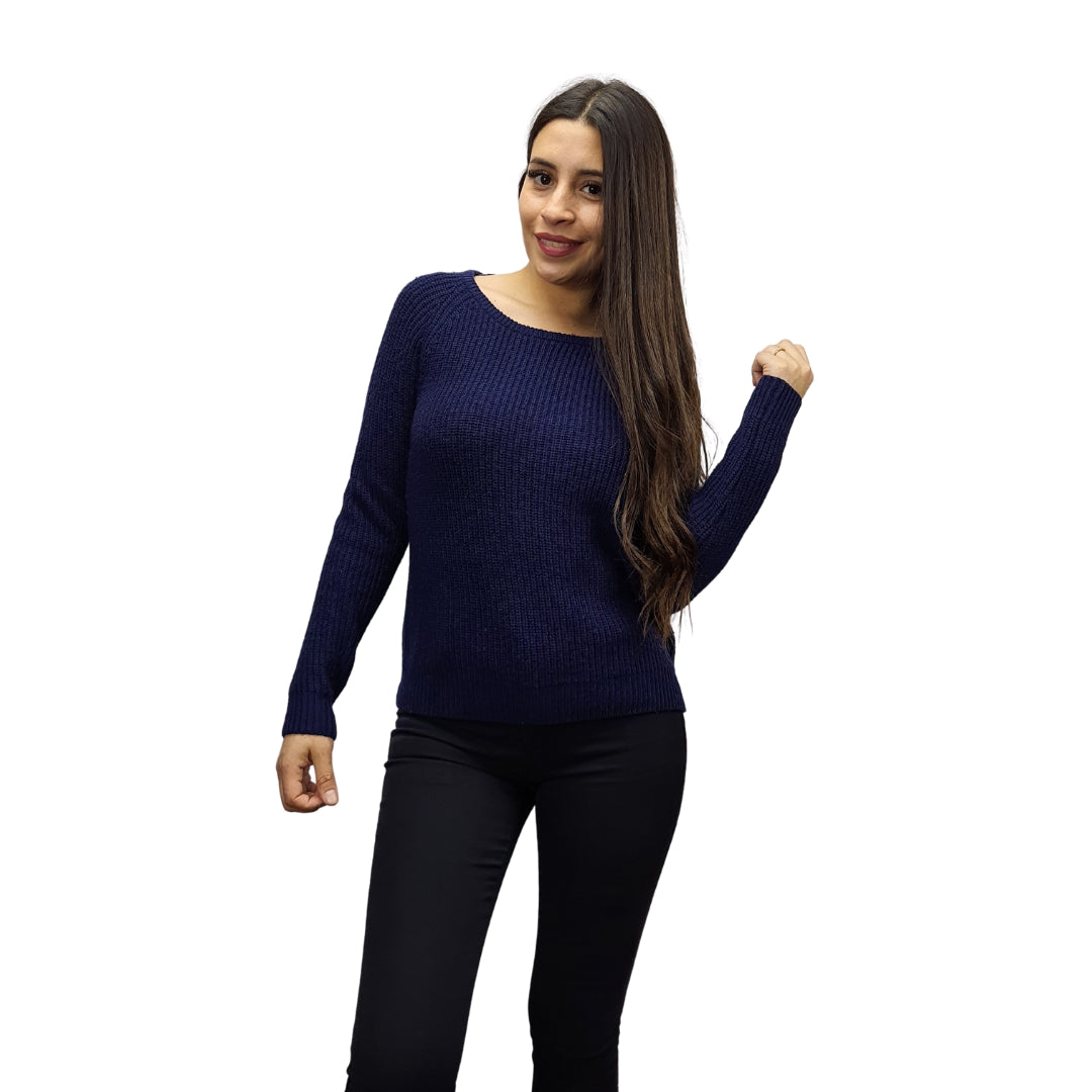 Sweater Vero Moda Azul Oscuro Style EC COTTON L/S KNIT(UM)