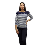 Blusa Vero Moda Azul Oscuro Style FUVA STRIPE 3/4 TOP(EL)