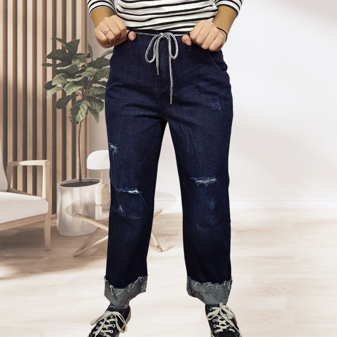 Pantalon Vero Moda Azul Style JUDY 7/8 HW LOOSE JEANS(CP)