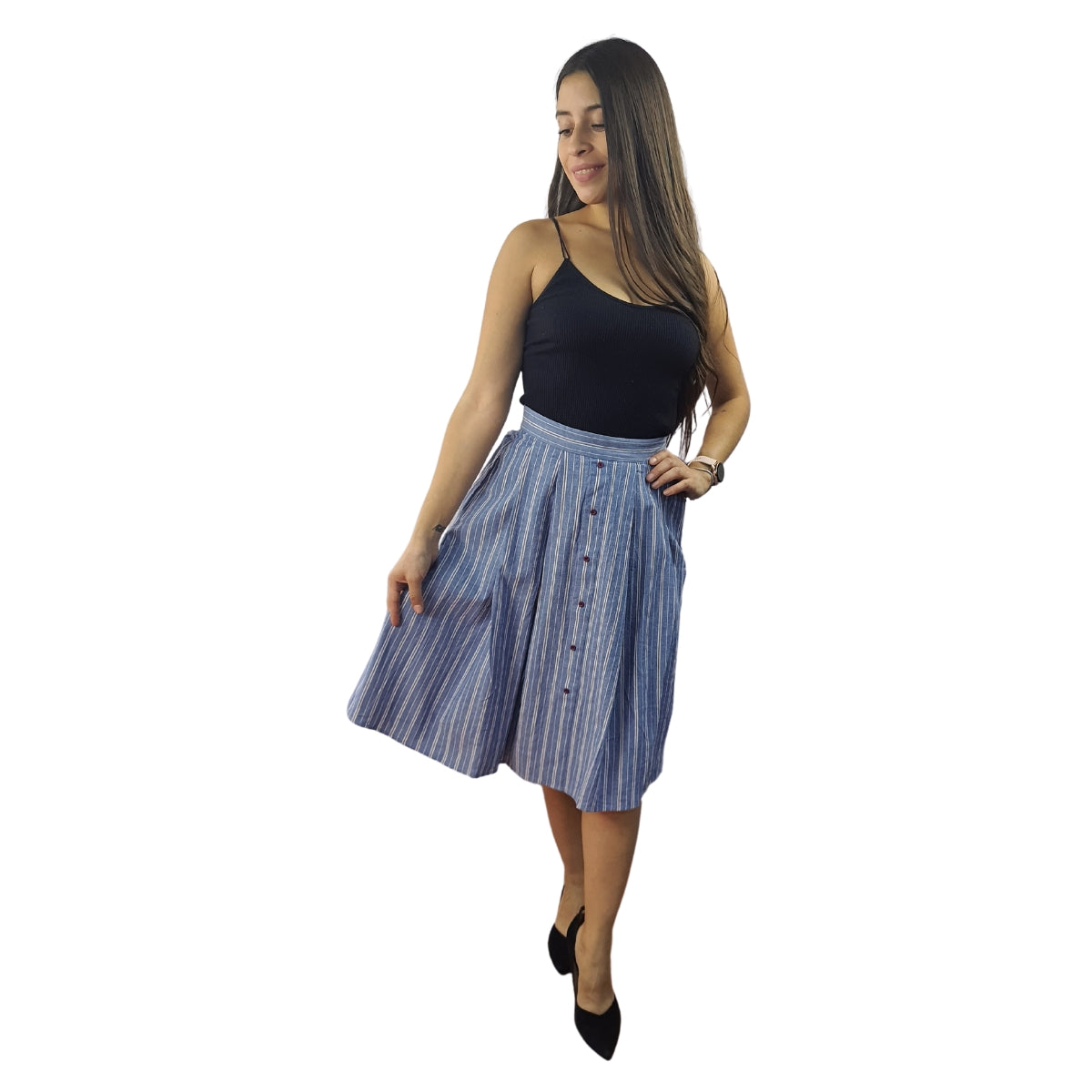 Falda Vero Moda Azul Style VILLAGE SKIRT(PM-EC-2)