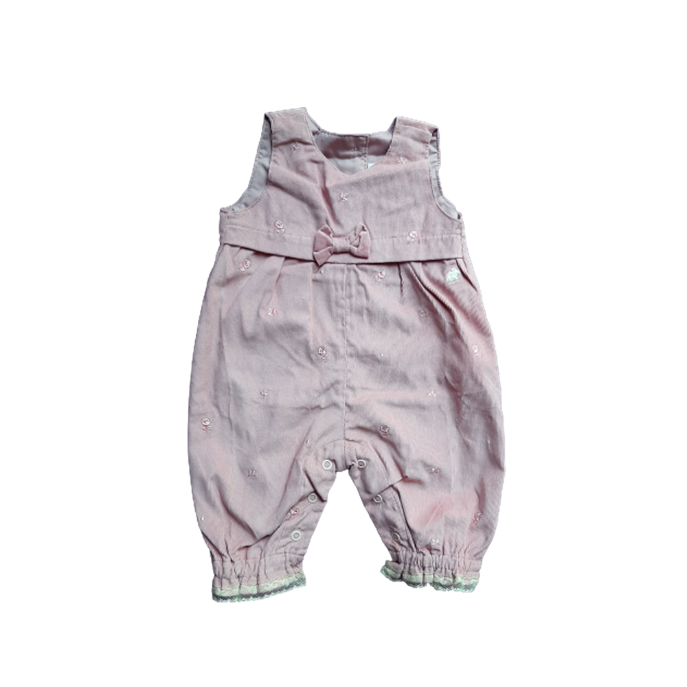 Jardinera  Babycottons Overall Broderie Rosa Oscuro