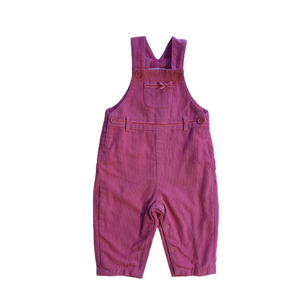 Jardinera Babycottons Overall BBCord Forrado Fresa