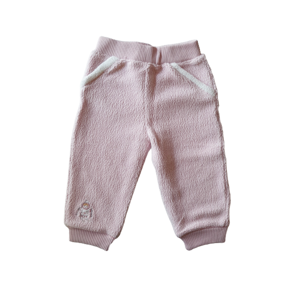 Pantalon Babycottons Reversible Fleece Rosa