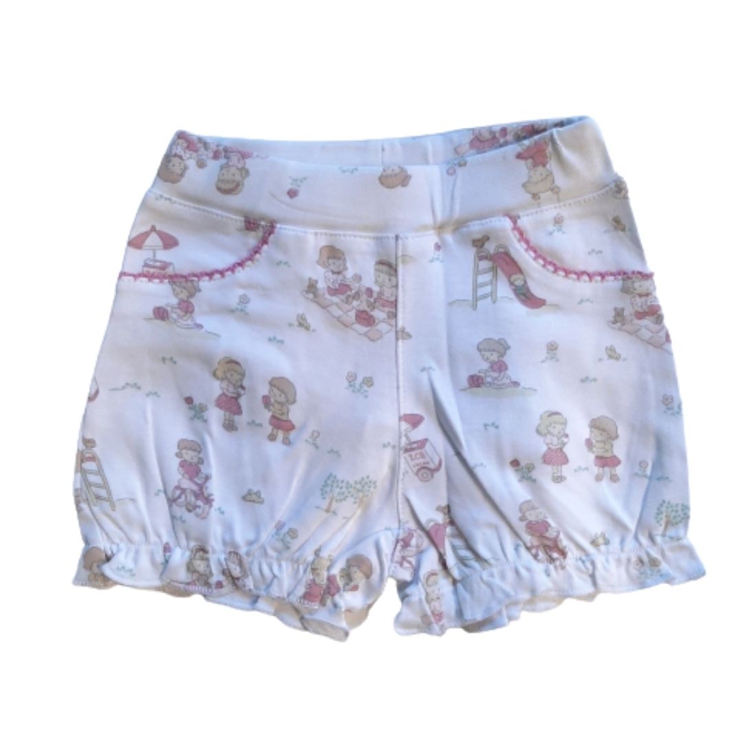 Short  Babycottons Al The Park Blanco/Rosa