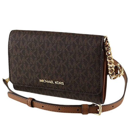 Cartera Michael Kors JET SET TRAVEL Mf Phone Xbody Brown MdColor BROWN