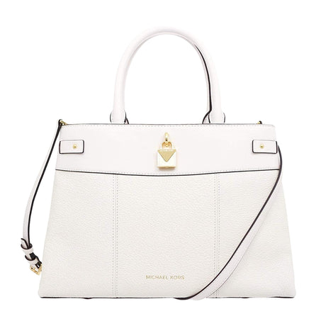 Cartera Michael Kors GRAMERCY Satchel Leather Lg Optic WhiteColor OPTIC WHITE