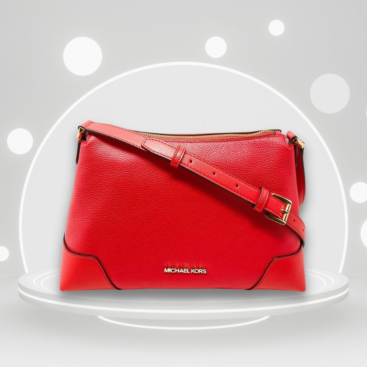 Cartera Michael Kors CROSBY Messenger Leather Md CoralColor CORAL