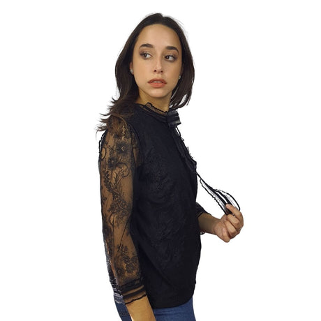 Blusa Vero moda Negro  Style NINA 3/4 JERSEY TOP(VMC-DR)