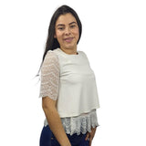 Blusa Vero Moda Blanco Style LILTH 1/2 JERSEY TOP(VMC-RN)
