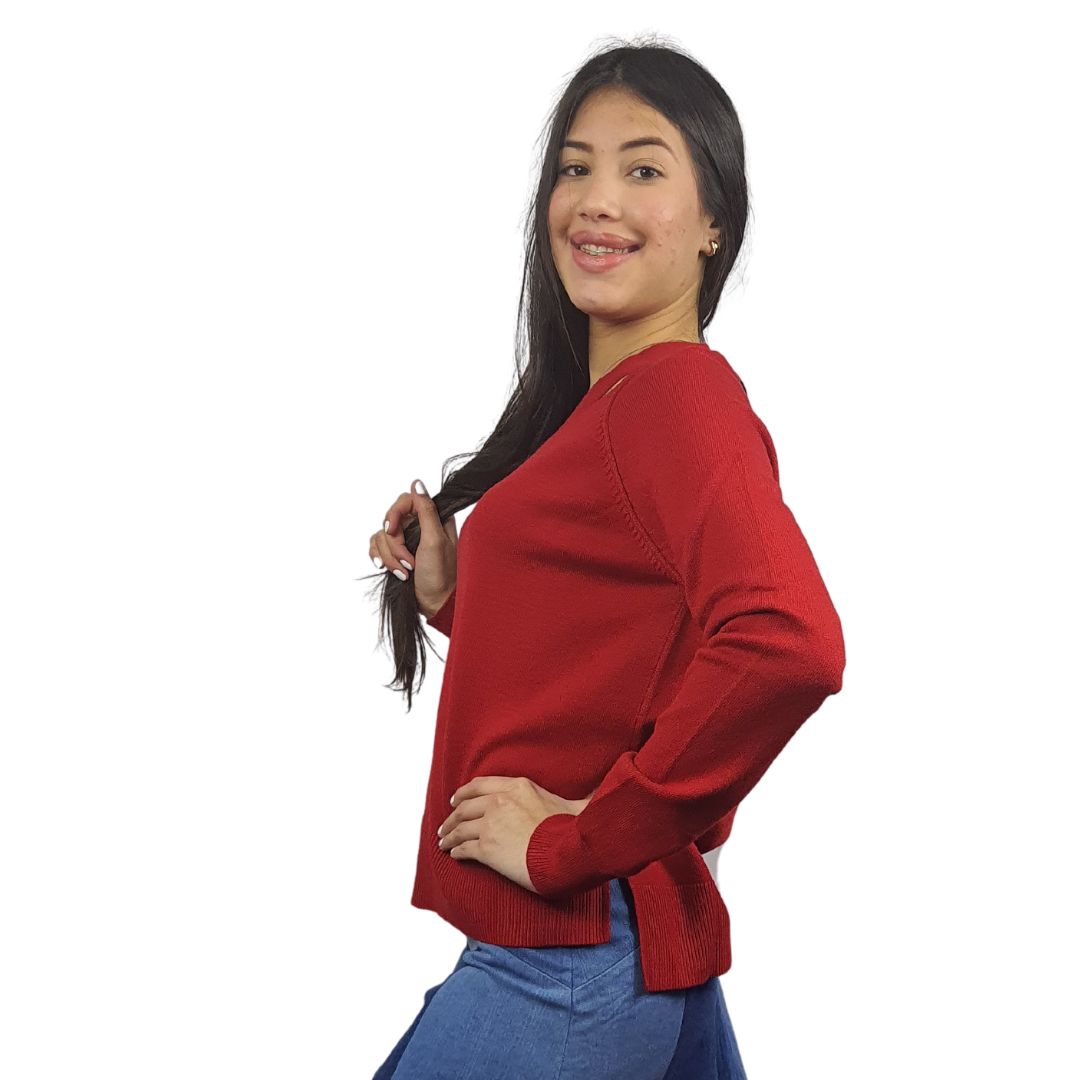 Sweater Vero Moda Rojo Style CHOICE AMMY L/S KNIT-OR