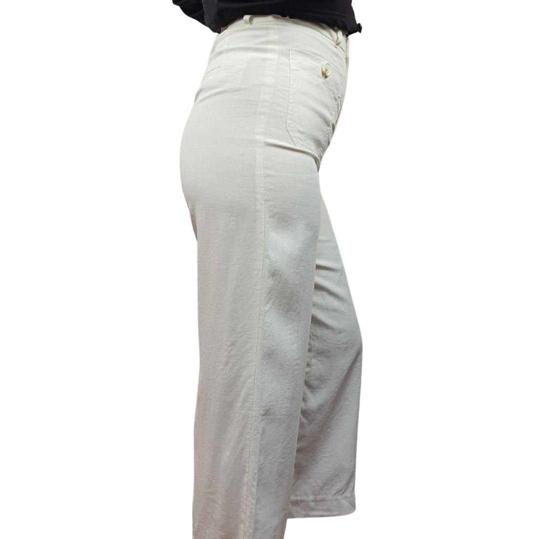 Pantalon Vero Moda Blanco Style MARC 9/10 LOOSE PANTS(TP-EC-2)