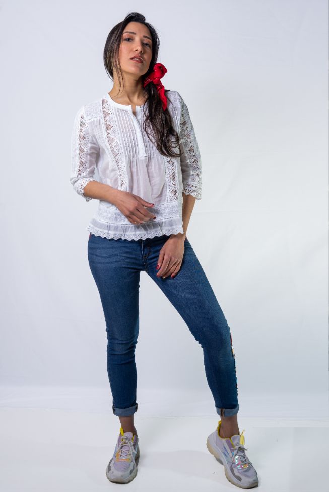 Blusa Rapsodia Philomena Blanco