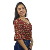 Top Vero Moda Vinotinto Style LI 1/2 TOP(HH)