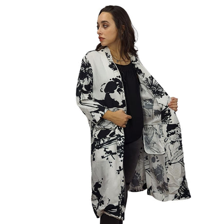 Blazer Vero Moda Blanco y Negro Style PAINTY LOLITA 3/4 BLAZER(VMC-NE-EC-3)