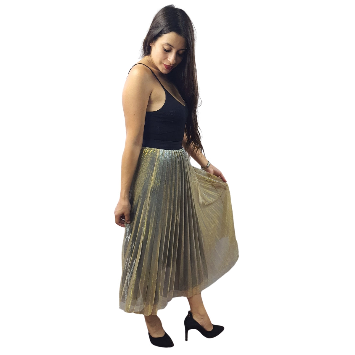 Falda Vero Moda Negro Style RACHEL MIDI SKIRT(VMC-NC)