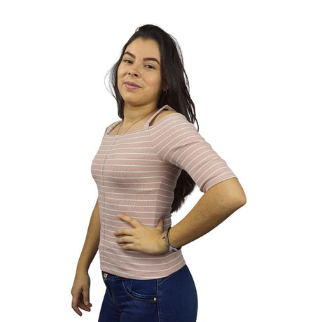 Blusa Vero Moda Rosa Vieja Style KENT STRIPE 1/2 TOP(TP)