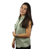 Blusa Veromoda Verde Style TAN S/L SHIRT(NE-EC-2)