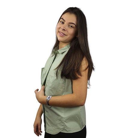Blusa Veromoda Verde Style TAN S/L SHIRT(NE-EC-2)