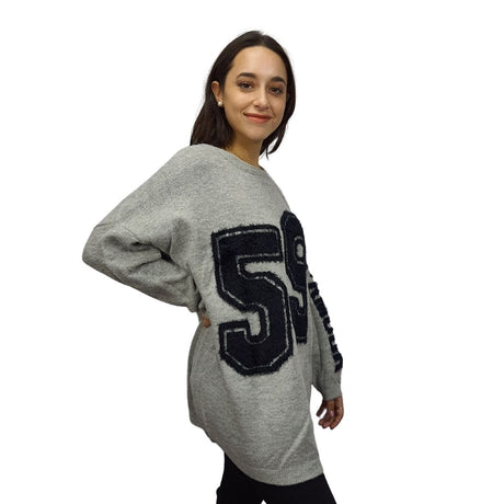 Sweater Vero moda Gris Style MODERN L/S KNIT(MW-ET-2)