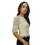 Blusa Vero moda Blanco  Style REESE 1/2 JERSEY TOP(VMC-HH)