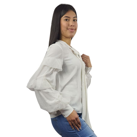 Blusa Vero Moda Blanco Style NADA L/S SHIRT(VMC-DR)
