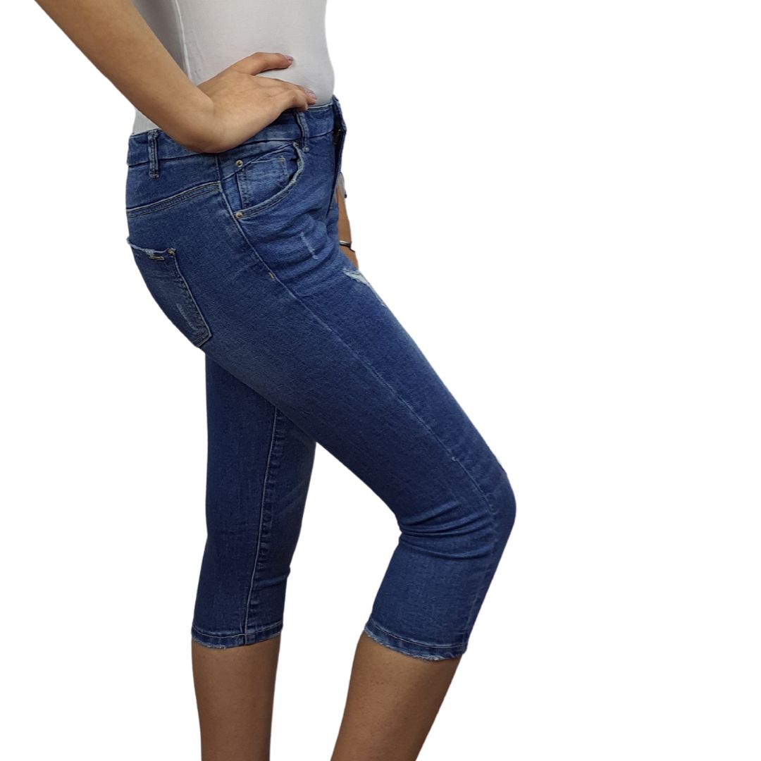 Pescador Vero Moda Azul Style SEED 3/4 X-SLIM JEANS(HH)